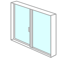 引き違い窓用網戸イメージ