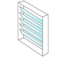ルーバー窓用網戸イメージ